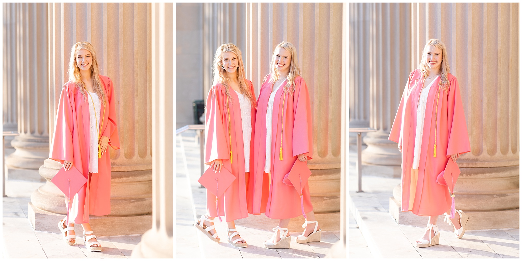 Pink cap and Gown session in Historic Downtown New Bern with Casey W. Childers Photography