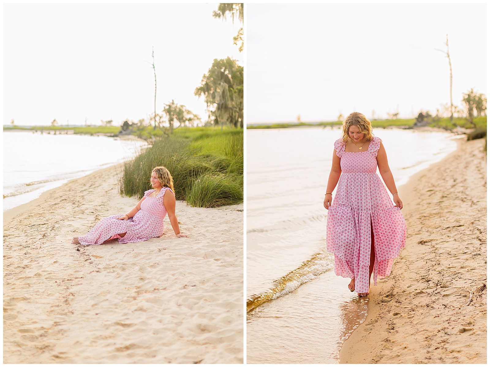Senior session on beach