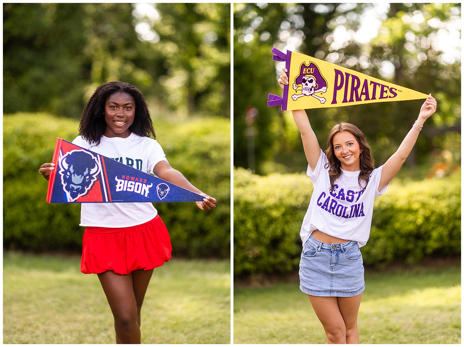 ecu pirate banner and howard university banner